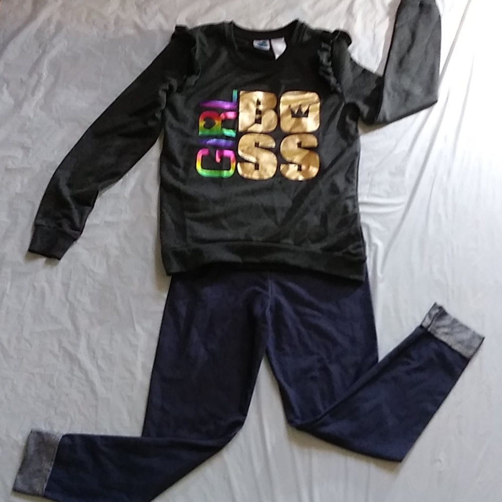 New Girl Boss 2 pc Top & Stretch Pants Set